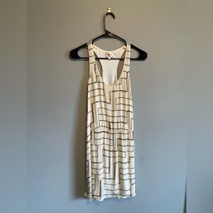 Parker New York 100% Silk Sequin Dress Size S Ivory Gold Racerback Party Mini